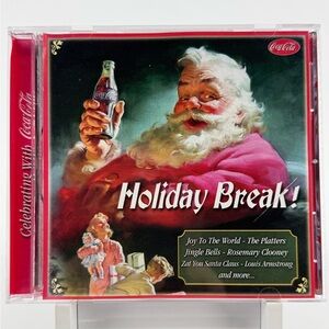 Celebrating with Coke - Coca Cola Holiday Break CD with Santa Design.